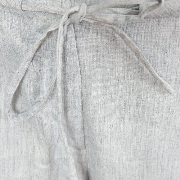 NWT Lattelier Line Drawstring Pant Blue 100% Linen Pants Medium - Picture 9 of 14